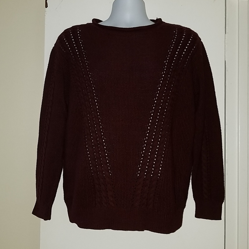 Lucky Brand Cable Knit Oversized Textured Sweater